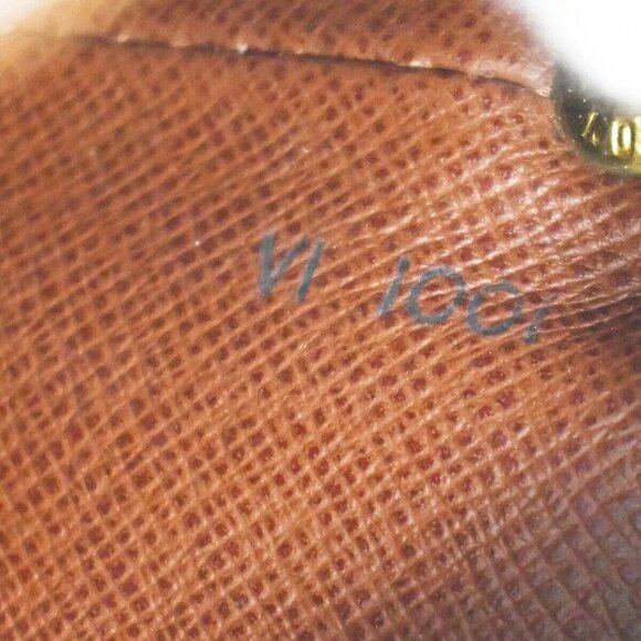 Auth LOUIS VUITTON Logo Drouot Shoulder Bag Monogram Leather Brown - Picture 6 of 16